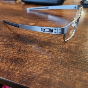 Oakley Matte Gunmetal/Black Metal Prescription Eyeglass Frames